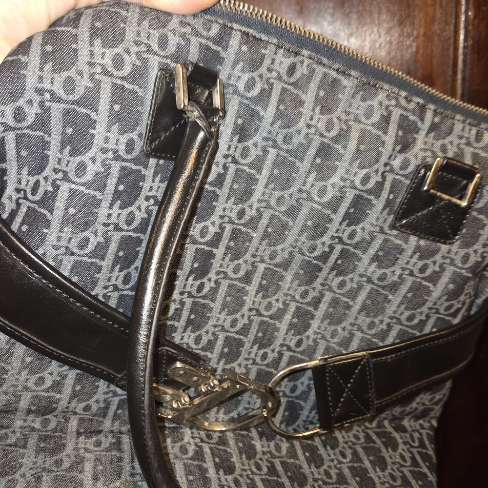 Christian Dior Vintage Monogram Canvas Tote Y2K | Handle Strap Needs Repair - Picture 2 of 9